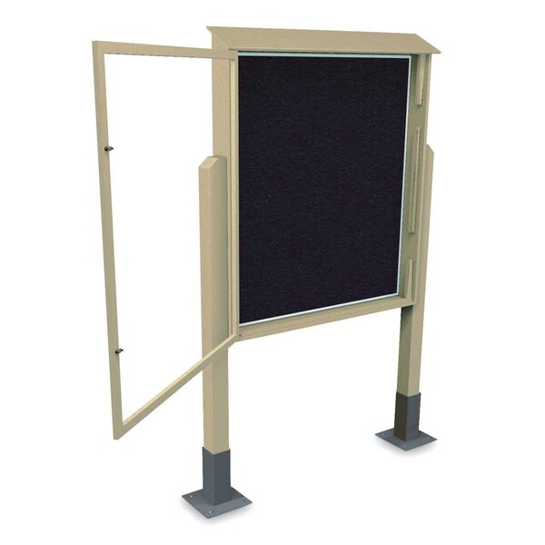 Sliding Door Indoor Enclosed Corkboard, 4